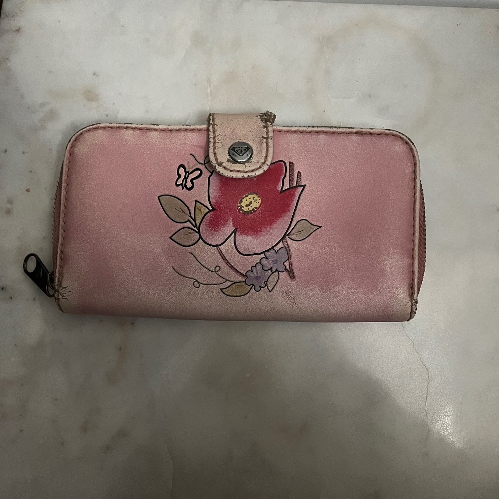 Vintage Roxy Pink Leather Wallet